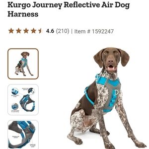 Kurgo Reflective Dog Harness - Teal